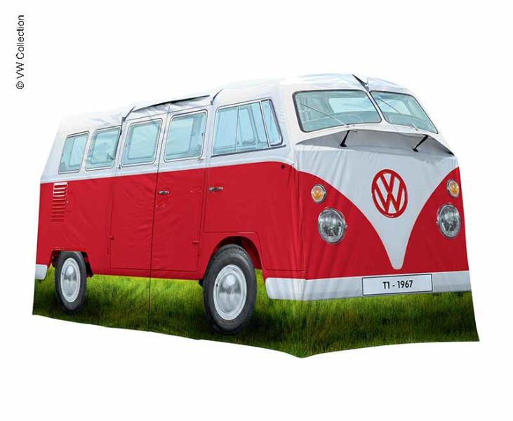 Купить онлайн Палатка кемпинговая VW Collection T1 красная, семейная палатка на 4 персоны