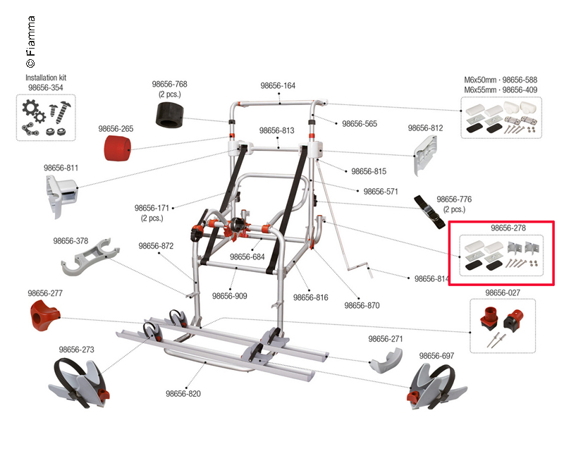 Купить онлайн Монтажный комплект ниже подходит для Carry Bike Lift