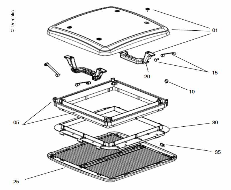 Купить онлайн Внутренний каркас Mini Heki с рулонными шторами, светло-серый