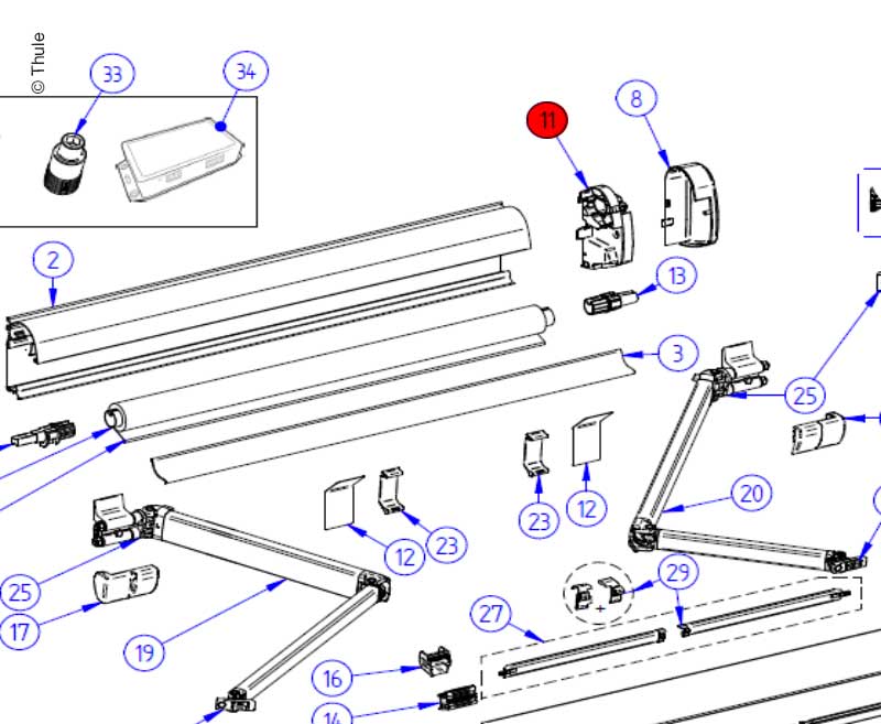 Купить онлайн Правая концевая пластина в сборе O5200, белый