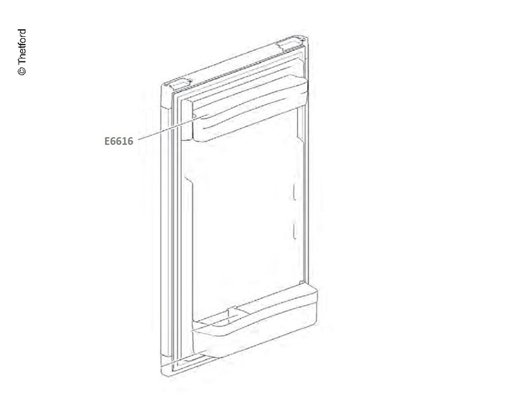 Купить онлайн Дверца холодильника плоская