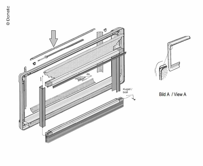 Купить онлайн Вентиляционный профиль внутри рамы S5