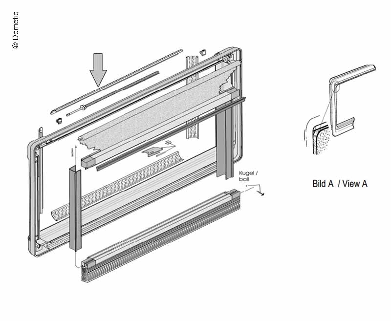 Купить онлайн Вентиляционный профиль внутри рамы S5