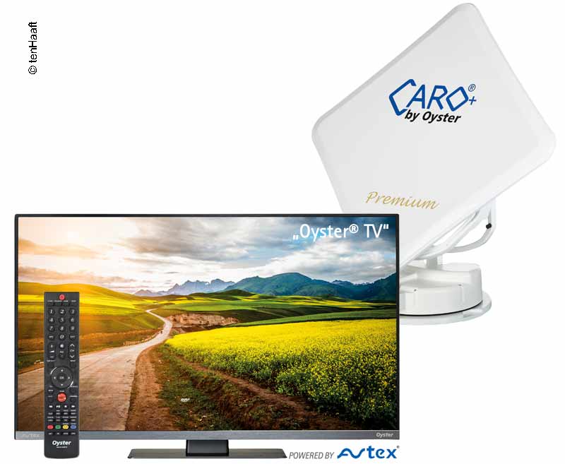 Купить онлайн автоматическая плоская антенна Ten Haaft Caro + и Oyster TV