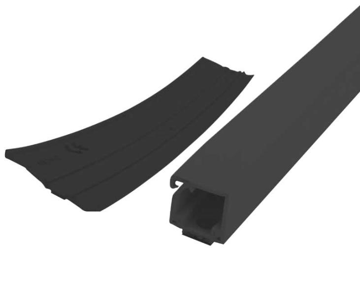 Купить онлайн Кабельный канал 20м-рулон черный с двухсторонней клейкой лентой
