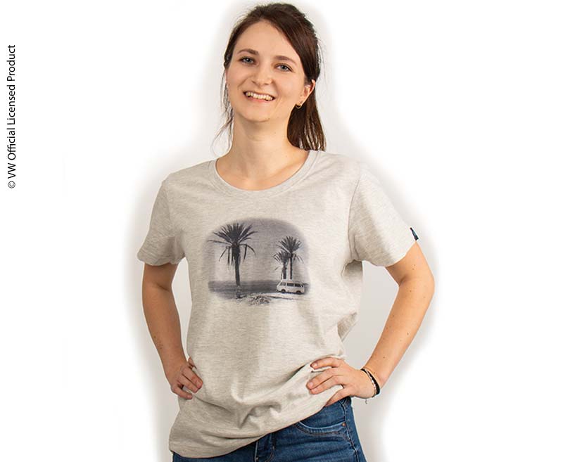 Купить онлайн Женская футболка, цвет светло-серый меланж